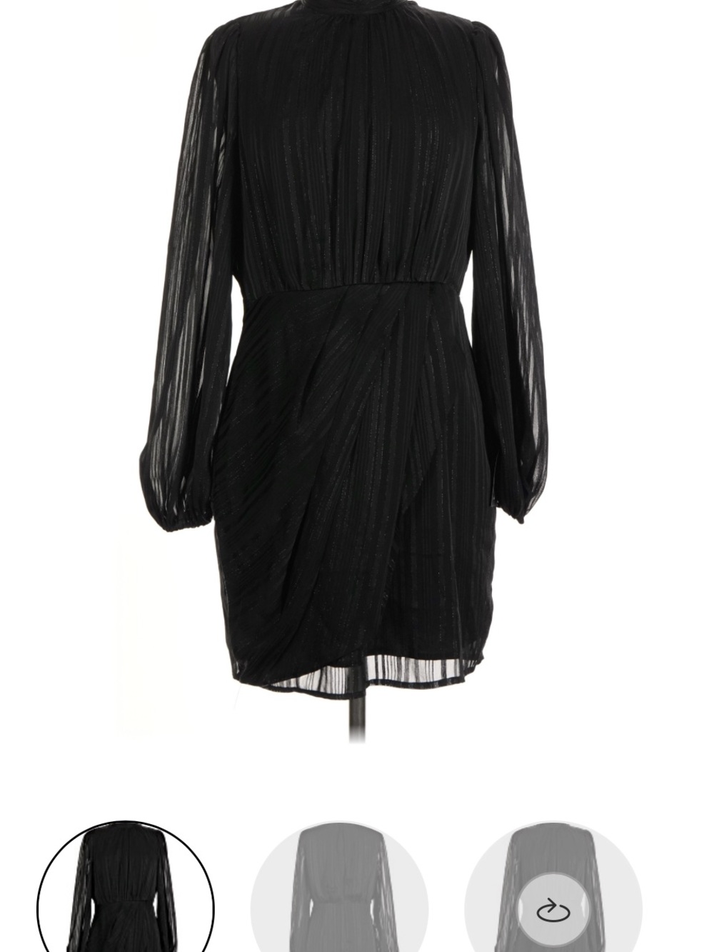 Lulus Elegant Black Long-Sleeve Mini Dress